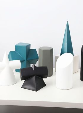 白色方块几何体摄影拍摄陈列装C饰道具美术石膏素描静物立方体