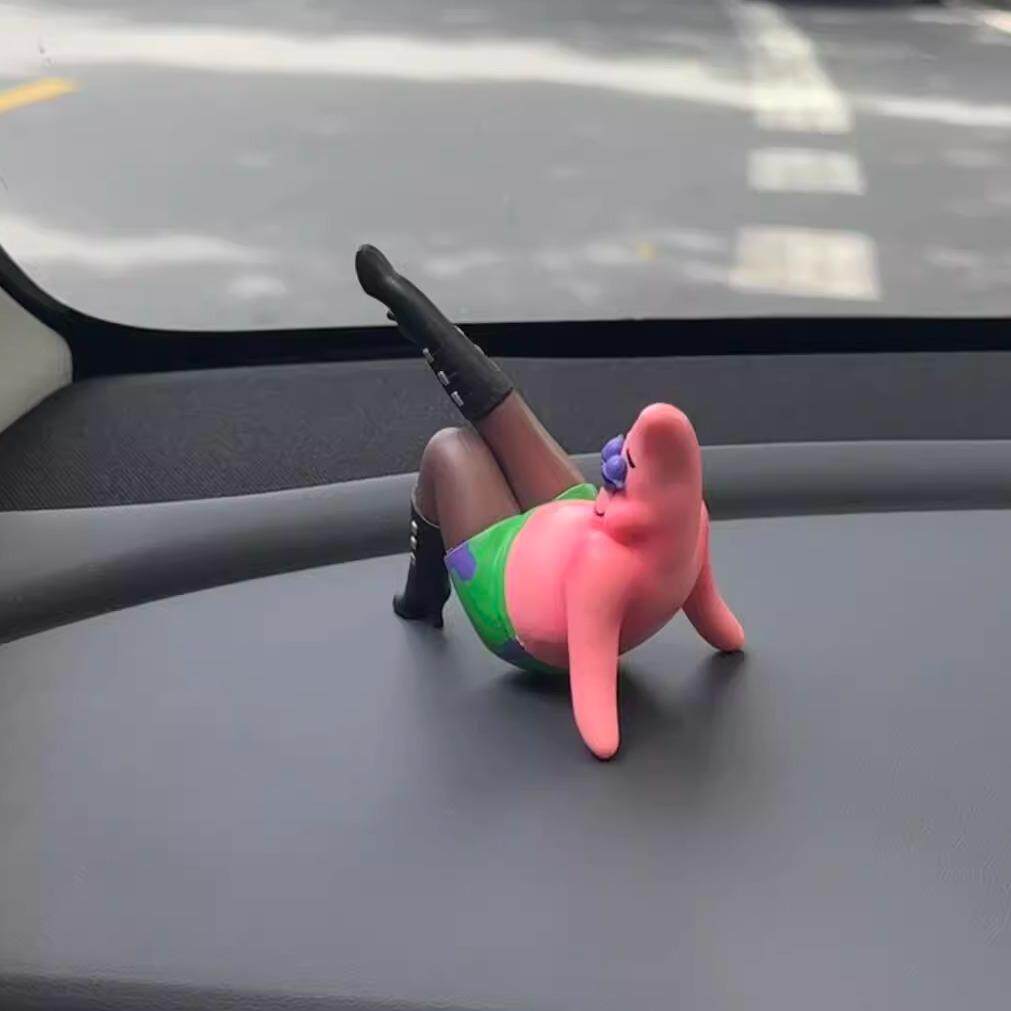 黑丝派大星桌面摆件客厅装饰电视柜家居好物可爱搞怪车载创意手办