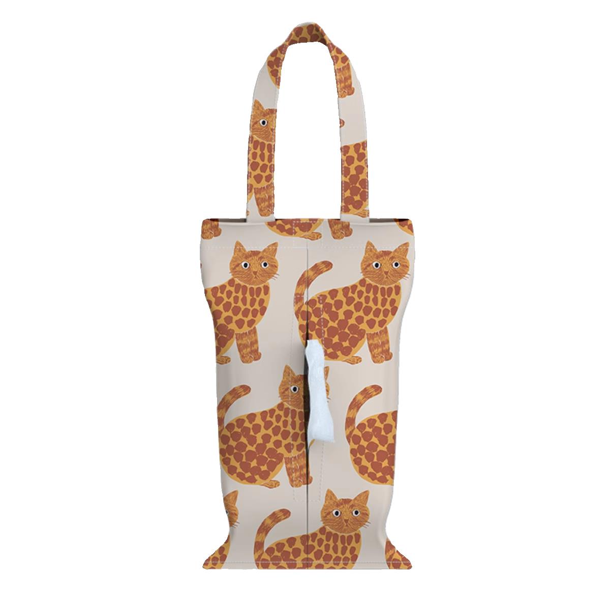 松尾动物可爱系列汽车车载纸巾袋挂式 皮革抽纸纸巾盒家用小号2