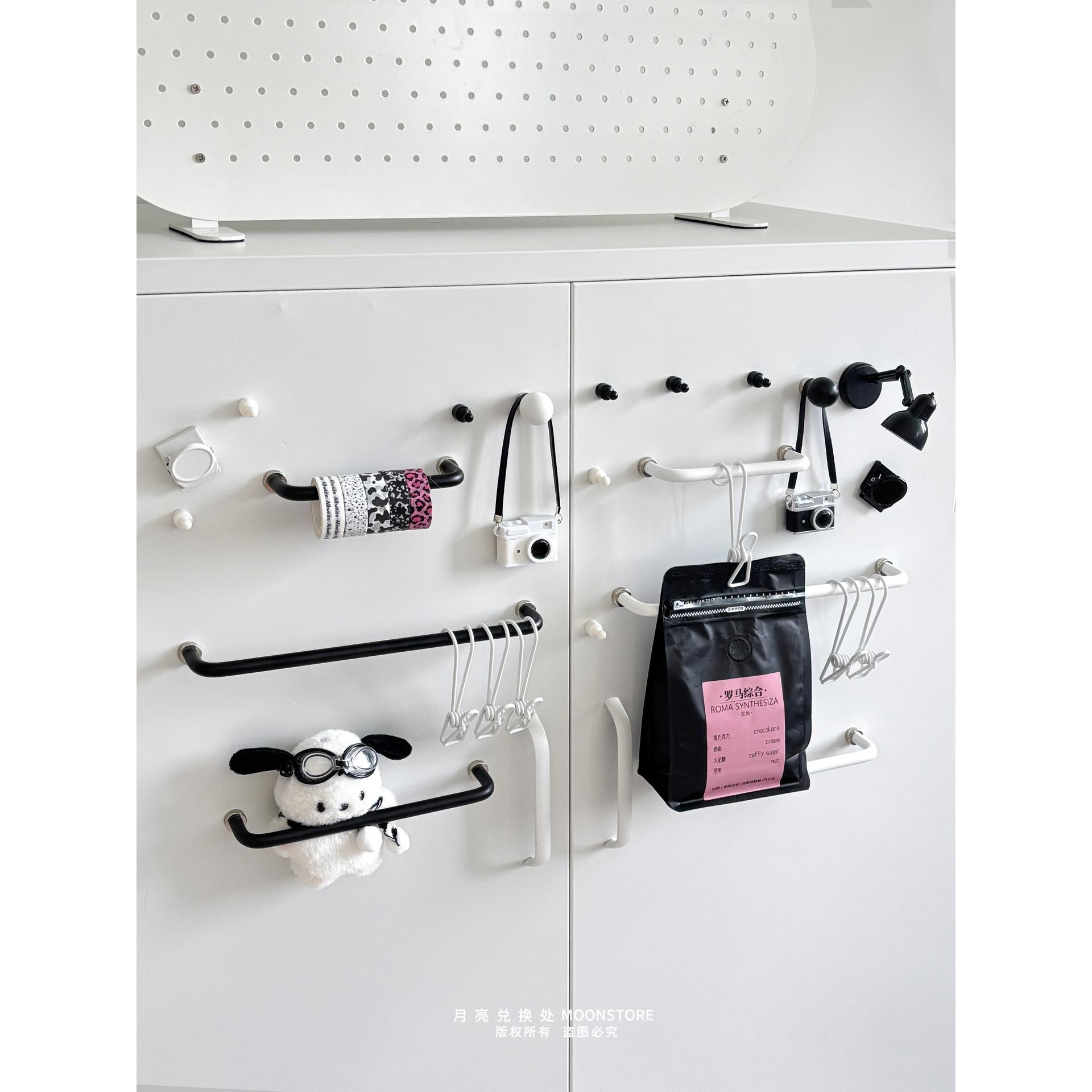 韩国ins简约磁吸挂杆挂娃衣手账胶布谷子收纳明星小卡装饰冰箱贴