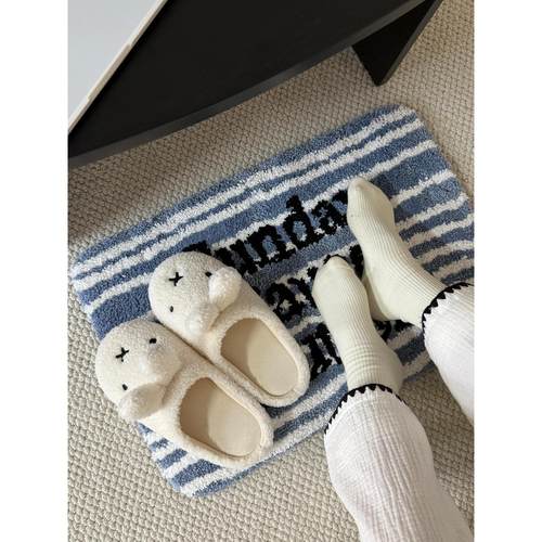 米菲兔棉拖鞋女款冬天防滑软底毛绒加绒茸茸室内家居保暖鞋2025新