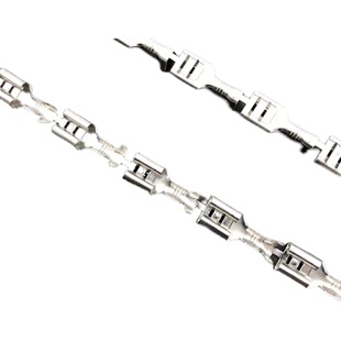 6.3插簧直连带7500插片 连绕250插簧端子0.35A端子直X连总长19.5