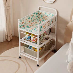 尿布台铁艺婴儿护理台置物架多功能宝宝床上便Q携新生儿换尿布抚