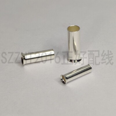 冷压端子铜c管圆管端子线针EN4009管型端子4平方紫铜镀银1000个