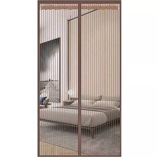 大门新款防蚊子别墅门帘免打孔室A外超密防蝇通风夏季磁帘自吸纱