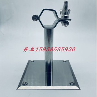 304不锈钢方板管支架六角管子架管子夹水管固定支架管道管卡管夹
