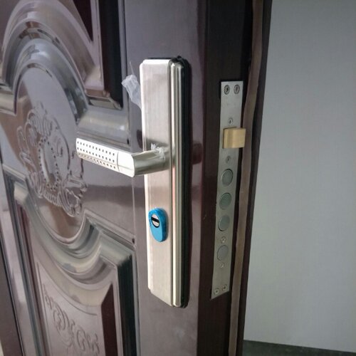 家用门锁防盗门拉手套装全铜锁芯锁体加厚把手通用型大门入户门锁