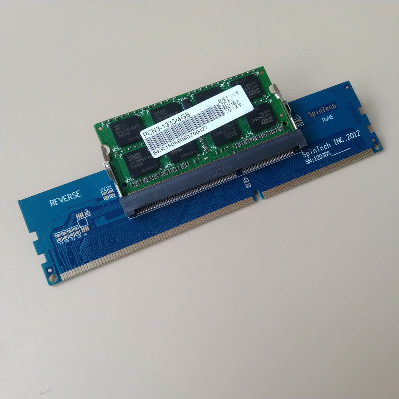 笔记本内存转接卡DDR3/DDR4/DDR5转台式机保护卡电脑主板维修测试