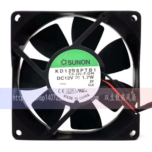 建准 KDE/KD1208PTB/PTS1/2/3-6/6A/A 12V 8025 8CM 机箱静音风扇
