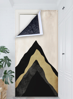 简约百搭商场推拉棉门帘软2u021年冬季加厚家用冷气隔断帘隔热挡