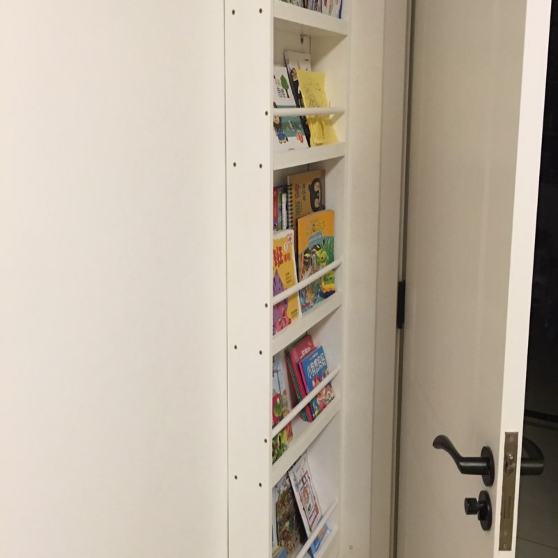定制实木制作角落书架门后书架小尺寸省空间儿童V挂墙书架书柜