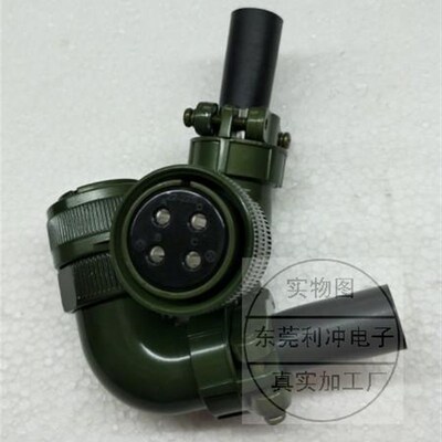 航空插头MR-PWCNS5 伺服电机插头 MS3108B 22-22S弯头 4孔 军标