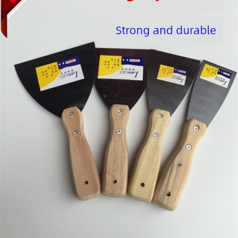 腻子铲木柄铲腻子刀高端腻子腻子刀抹刀4英寸5英寸加厚型