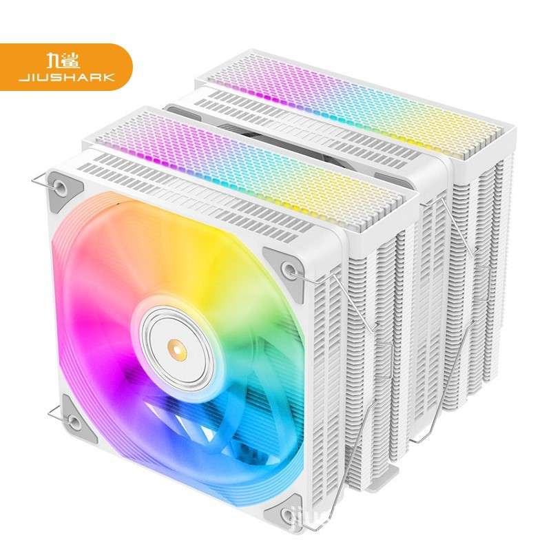 JIUSHARK九鲨JF800CPU散热器280w双塔焊接石墨烯FDB铜轴双风扇6管