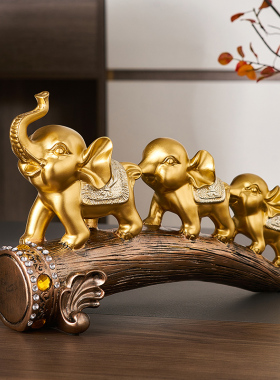 新中式大a象摆件轻奢高档客厅茶几酒柜电视柜茶室办公室桌面装饰