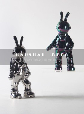 轻奢太空宇航员陶瓷摆件趣味客厅卧室P儿童房样板房饰品