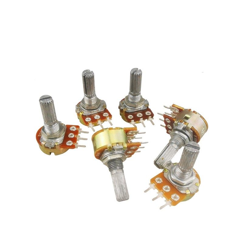 WH148电位器 单联/双联可调 功放 柄长15mm B1K 5K 10K 50K 100K