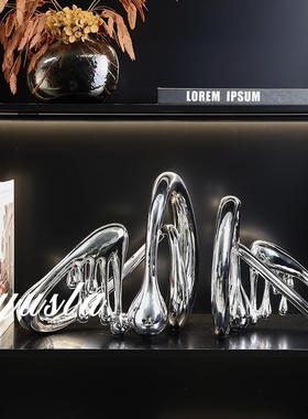 现代简约样板间售楼处客厅电视柜餐厅柜玄关酒店书房软装饰品摆件