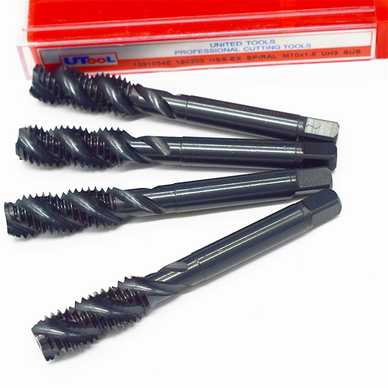 进口UTOOL螺旋丝锥 钢用UT黑色螺旋丝攻4 5 6 8 12机用丝锥公英制