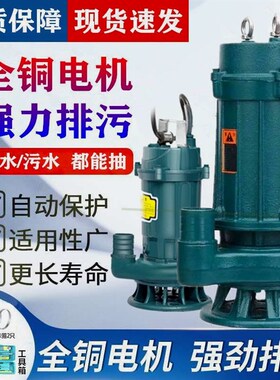 德国进口日本污水泵220V小型家用化粪池抽水泵潜水泵抽水高扬程抽