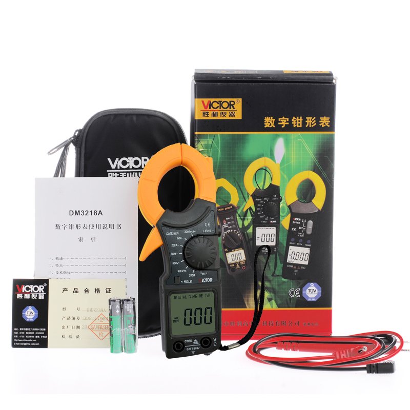 胜利 数字钳形表DM3218A 数字钳形万用表 高精度钳形表VC3218A