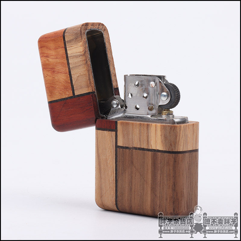 拼木莫奈Zippo打火机外壳 寄木火机外壳 拼木火机壳 实木火机壳