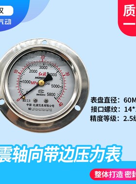 压缩垃圾车耐震带油压力表YTN-60ZT面板安装高精度气压表水表油表