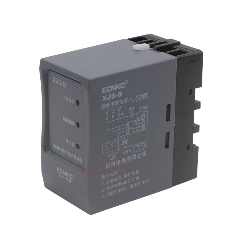 日科电器 断相与相序保护继电器 XJ3-G us AC380V ECNKO 新款短款