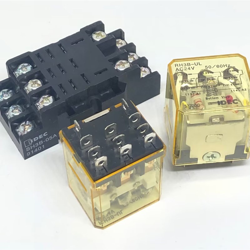 IDEC和泉RH3B-U RH3B-UL-AC24V dc24v继电器DC110V SH3B-05A 05C