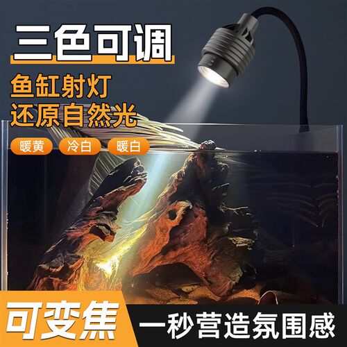 2025新款鱼缸灯南美射灯专用led夹子照明观赏氛围水草乌龟灯配件