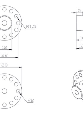 3/4/5/6/8/10mm 各式 法兰联轴器 一览 Robomaster Robocon