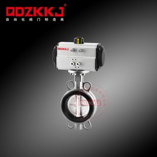 D671X不锈钢气动蝶阀对夹式 橡胶软密封衬胶四氟快速切断通风阀门