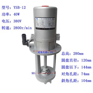沈阳机床丹东山川三相电泵YSB 冷却泵冷却电泵现货 12水泵40W60W
