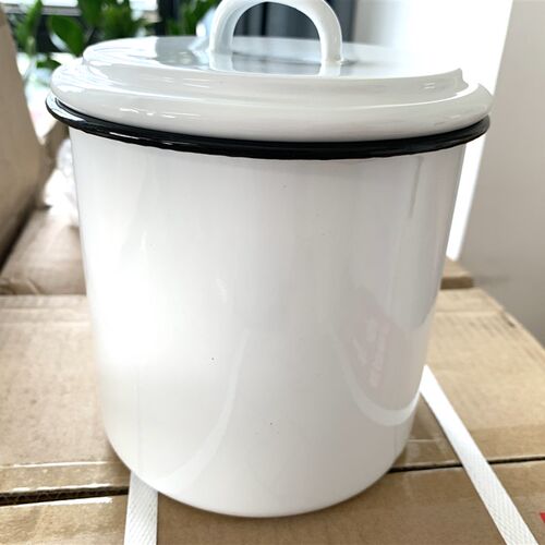 2000ML搪瓷杯大容量特大号纱布筒加厚铁茶缸子超大带盖不带刻度