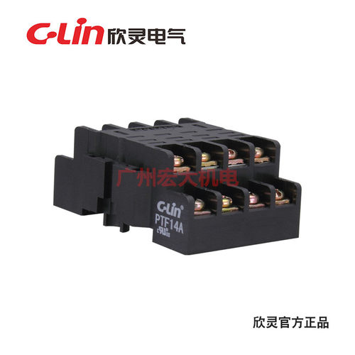 正品C-Lin欣灵PTF-14A底座MY4N- J LY4 HH64P继电器底座插座14脚