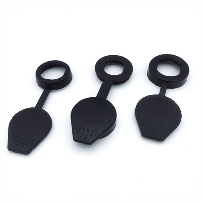 001-2-3-7防水盖工业电柜门锁黑色防尘盖PE塑料三角盖转舌锁盖