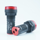 一佳声光蜂鸣器AD16 22SM闪光故障蜂鸣器报警器12V24V220V开孔22m