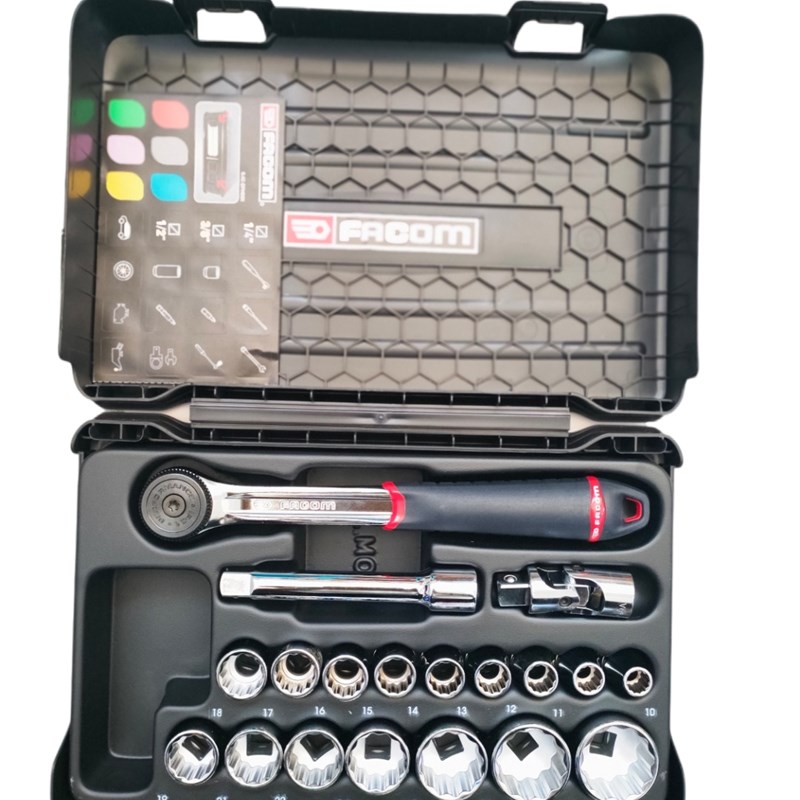 法国facom大飞1/2棘轮套筒套装12角套筒套装SL.161-2P12现货包邮