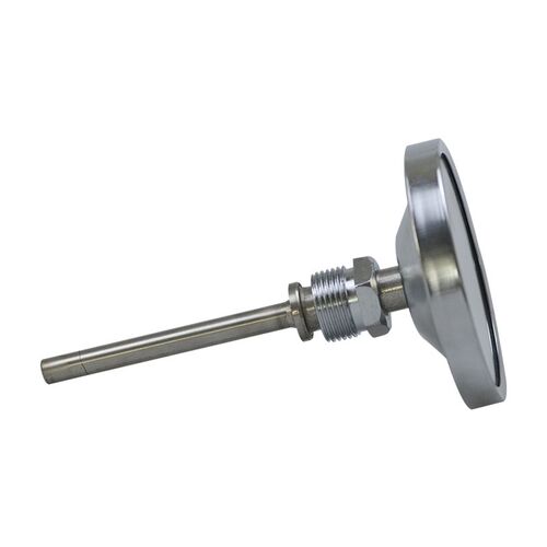 WSS-401W轴向型不锈钢304材质温度计双金属工业指计式现场显示