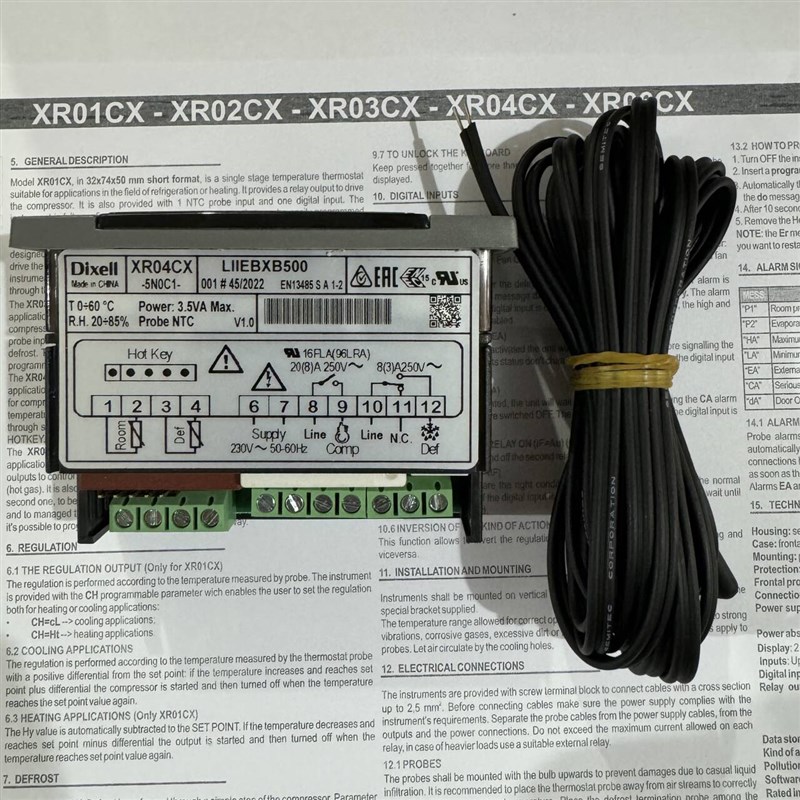 小精灵温控器XR04CX-5N0C1-XRO4CX-5NOC1  双探头 带化霜