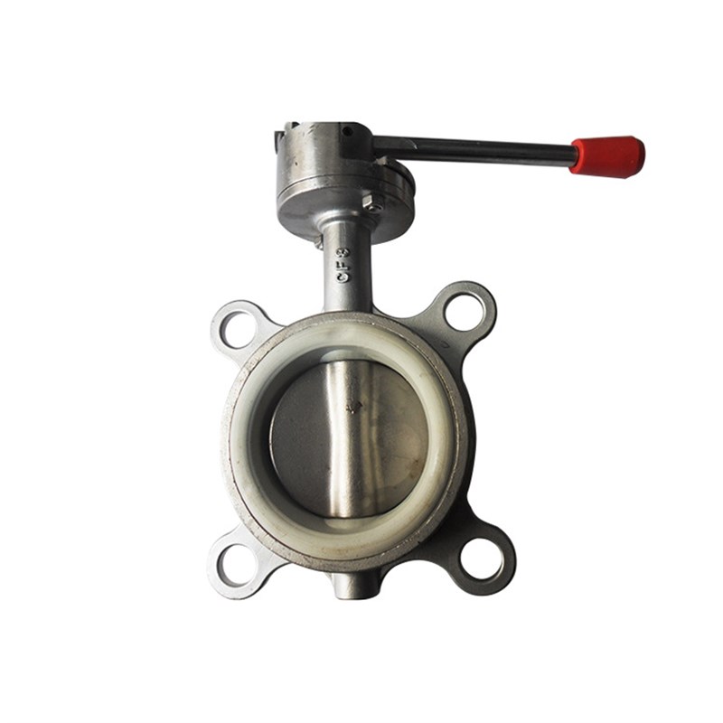 式四氟蝶阀,D71X-10/16P蝶阀不锈钢中线对夹