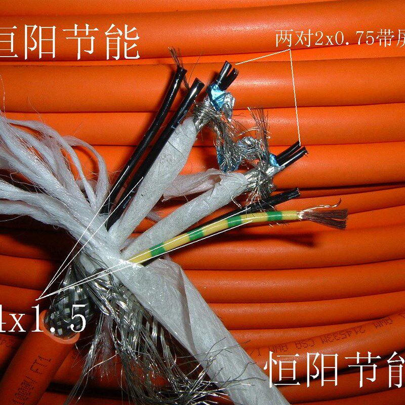 德国进口伺服电缆SERVO LK-INX 8芯屏蔽线聚氨酯4G1.5+2x(2x0.75)