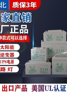 太阳能蓄电池家用100ah12v120AH大容量胶体路灯UPS电源专用电瓶。