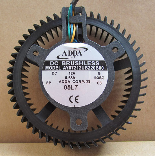 直径7CM 原装ADDA AY07212UB220B00显卡风扇 7CM涡轮风扇