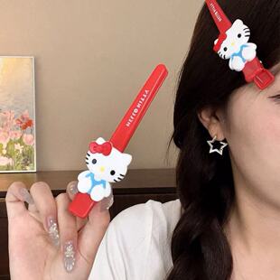 可爱kt发夹大号鸭嘴刘海发夹边夹侧边刘海夹前额甜美碎发夹子