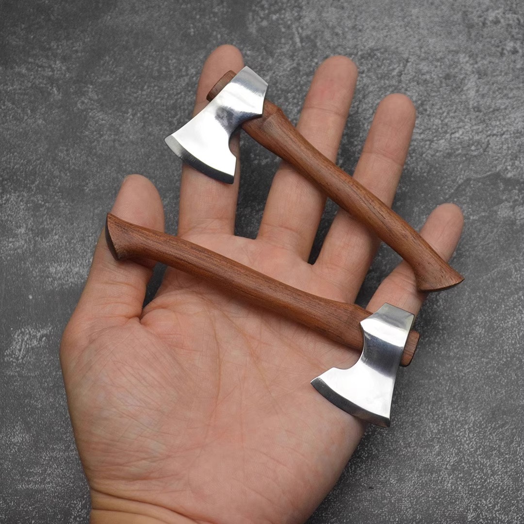 迷你小斧头EDC便携户外野营手斧手工把玩展示送礼开快递小刀04