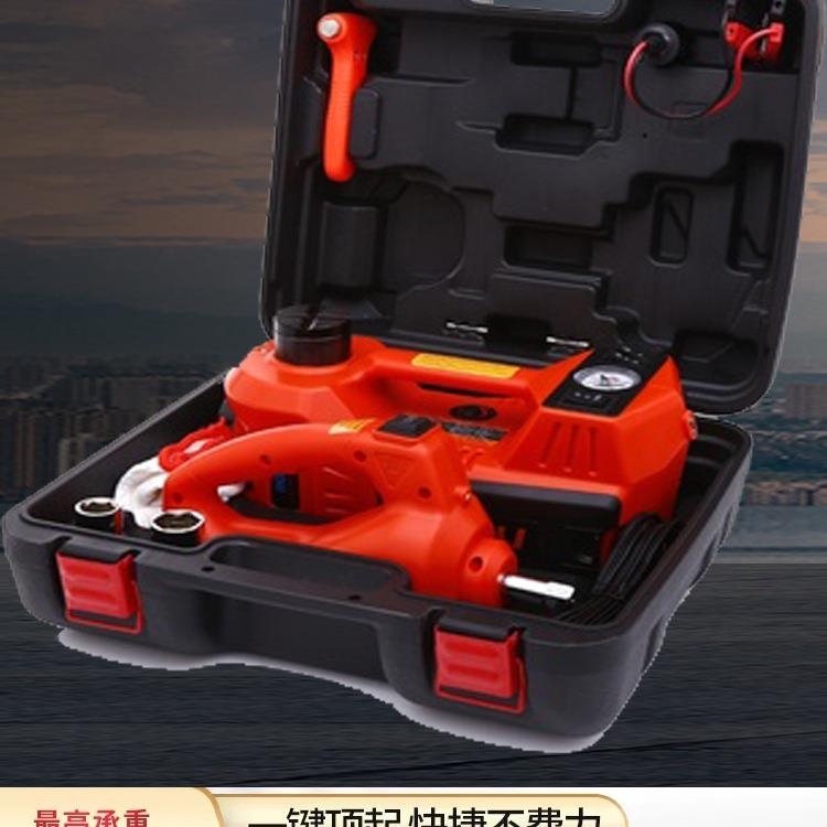 轿车立顶5吨电动液压千斤顶12v车载多用途换胎充气泵越野工具套装