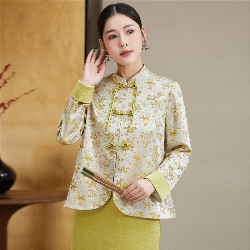 古装盘扣上衣中国风女装佛系禅服改良旗袍新中式汉服茶服女秋外套