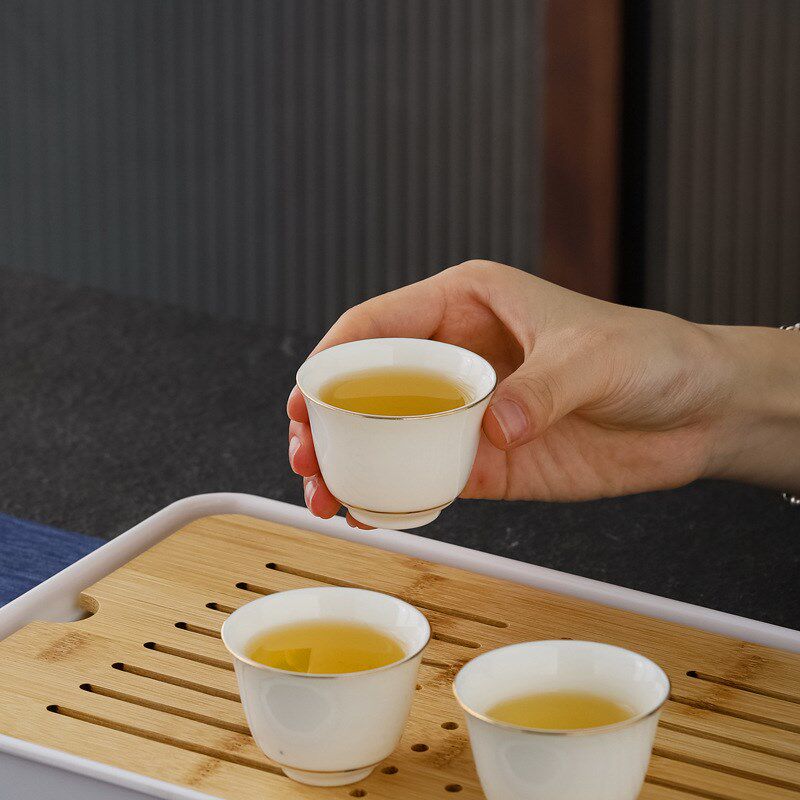 羊脂玉户外旅行茶具便携茶盘办公C室房地产公司送客户商务礼品套