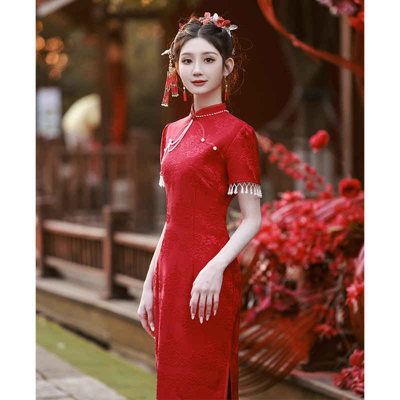 敬酒服新娘2025新款中式旗袍结婚订婚礼服连衣裙气质回门平时可穿
